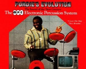 Person playing an mpc electonic drums